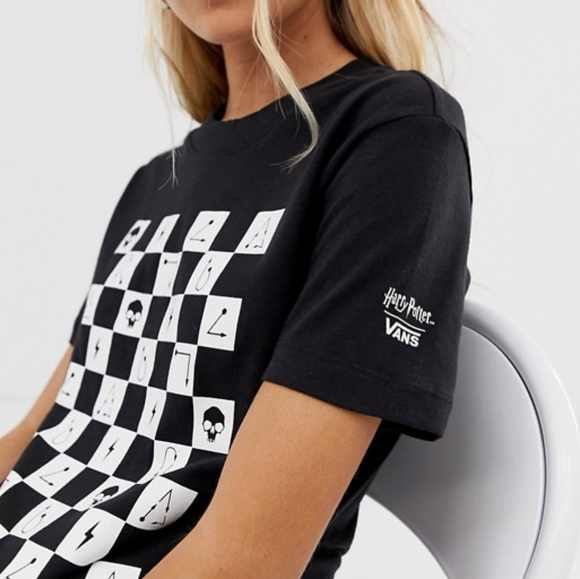 NWT Vans x Harry Potter Dark Arts Glow in the Dark Black and White Women's Small - Picture 3 of 3